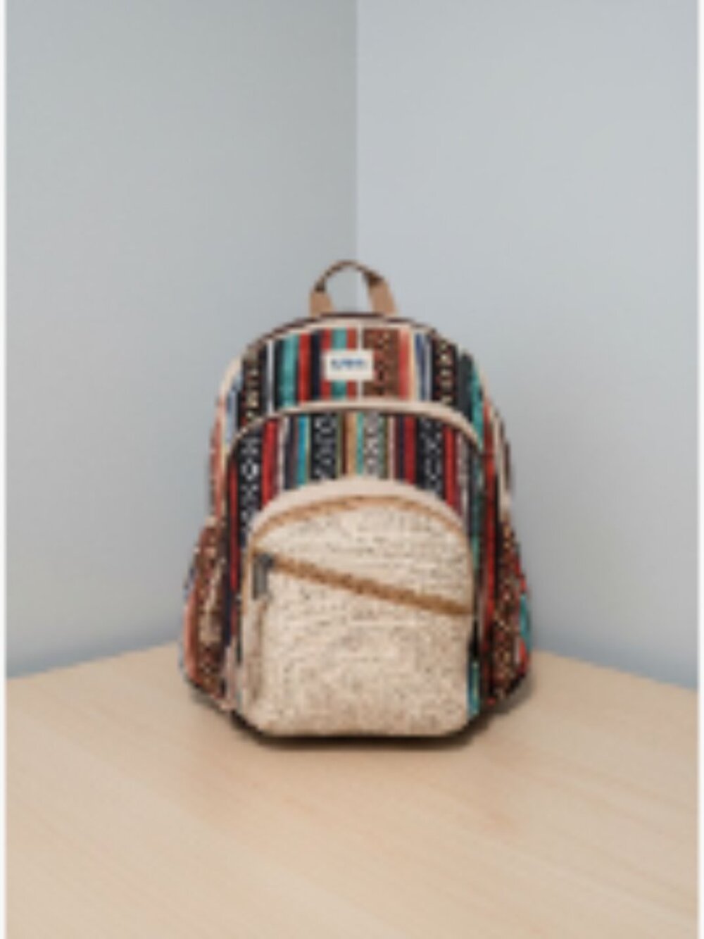 Handmade Hemp Backpack, Eco-friendly Unisex Daypack, Multi-pocket Casual